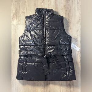 Calvin Klein Shiny Black Quilted Vest